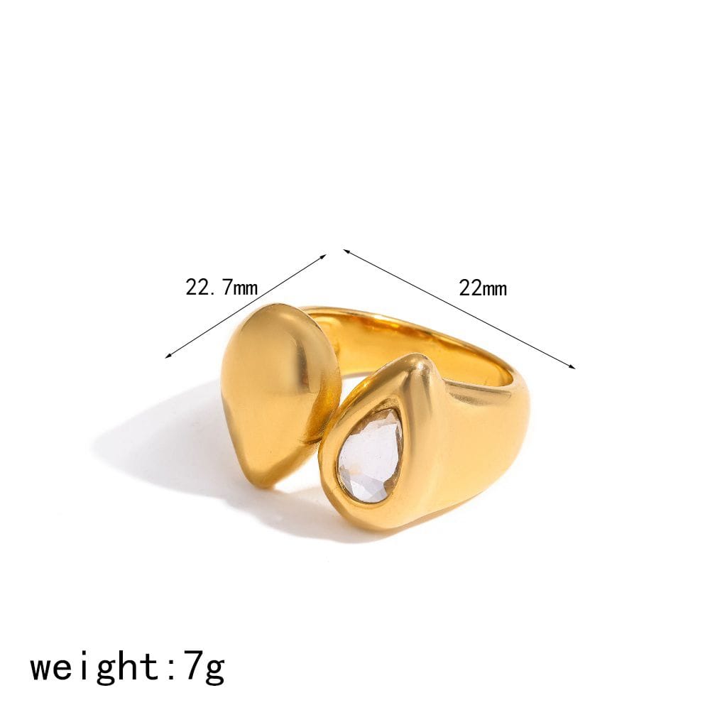 Pearl Swirl Adjustable Gold Ring 18K Gold Plated Women | Colour Nepal